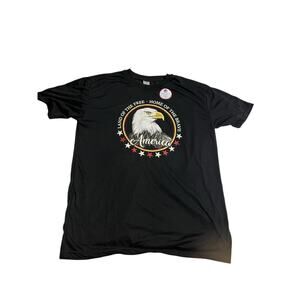 Disabled Veterans National Foundation Men Patriotic America Eagle T-Shirt Large